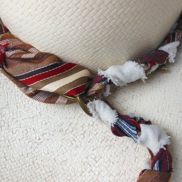 WESTERN STIFF Straw-hat Hatband, unique, bold, handmade braided hatband USA - Picture 4 of 4